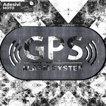 Adesivo "GPS Alarm System" Serbatoio-Casco-Motorino-Tuning-Auto