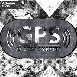 Adesivo "GPS Alarm System" Serbatoio-Casco-Motorino-Tuning-Auto