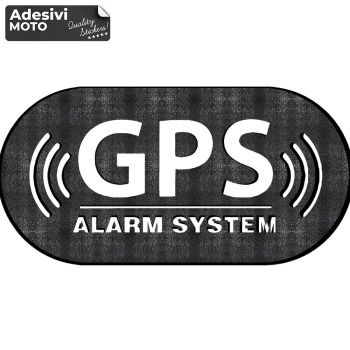 Adesivo "GPS Alarm System" Serbatoio-Casco-Motorino-Tuning-Auto