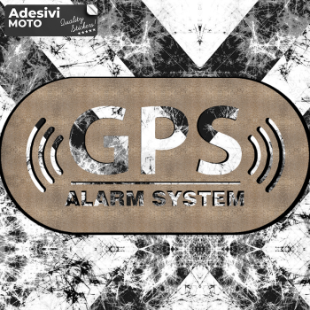 Adesivo "GPS Alarm System" Serbatoio-Casco-Motorino-Tuning-Auto