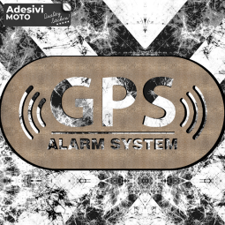 Adesivo "GPS Alarm System" Serbatoio-Casco-Motorino-Tuning-Auto