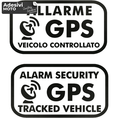 Autocollant "Allarme GPS Veicolo Controllato" Réservoir-Casque-Scooter-Réglage-Voiture