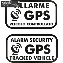 Autocollant "Allarme GPS Veicolo Controllato" Réservoir-Casque-Scooter-Réglage-Voiture