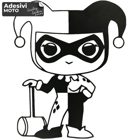 Harley Quinn with Hammer Sticker Fuel Tank-Helmet-Scooter-Tuning-Car