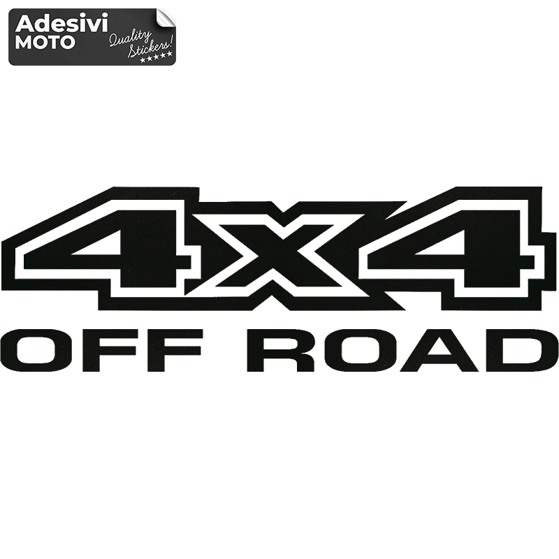 Adesivo 4X4 Tipo 2 Fuoristrada-Cofano-Sportelli-Fiancate-Auto